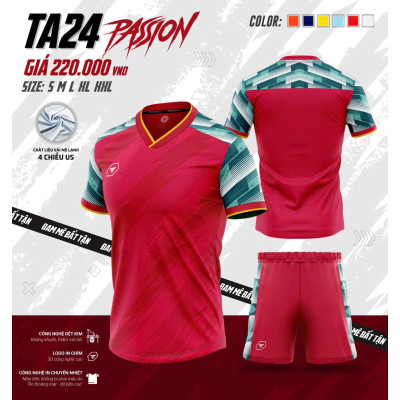 ÁO BÓNG ĐÁ KHÔNG LOGO TA24 PASSION 